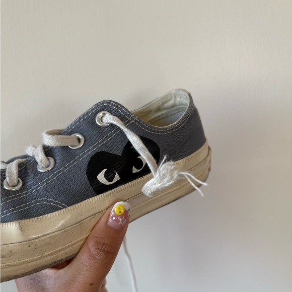 Converse Gray and White Canvas Sneakers - Picture 9 of 12